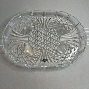 Large 15"x 11" Shannon Crystal By Godinger Hospitality Tray In Original Box